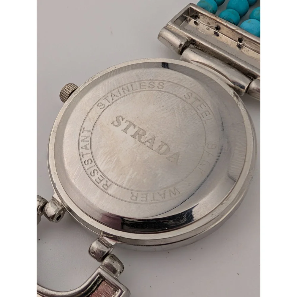 Strada Watch Women 34mm Case Turquoise Beaded 7.25